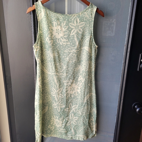 VINTAGE Weekend Traffic Knee Dress Medium Sleeveless Pull On Soft Green/Yellow - Picture 1 of 5